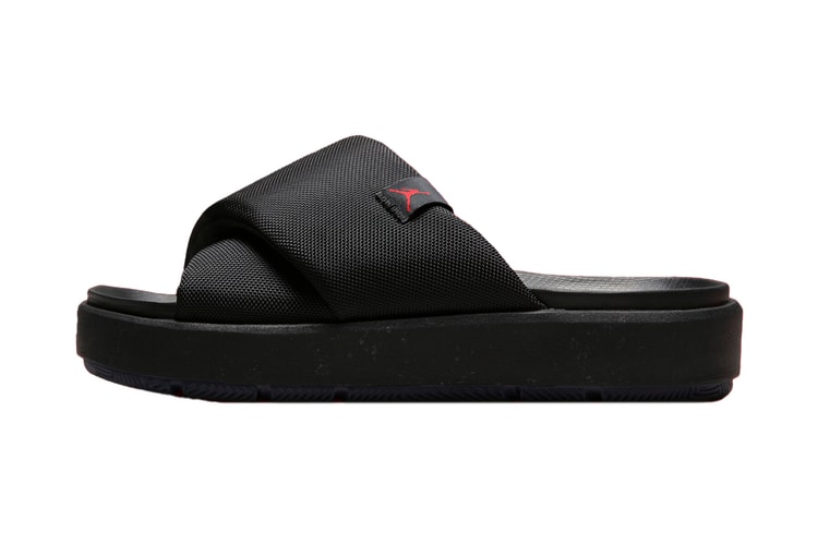 The Jordan Sophia Slide Arrives in "Black/Red" and "Sesame"
