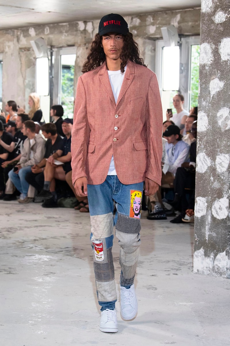 Junya Watanabe MAN spring summer 2023 Collection Runway Photos Info ss23 jean michel basquiat honda coca cola croy lichtenstein release info dateampbell  flowers netflix marilyn monroe 