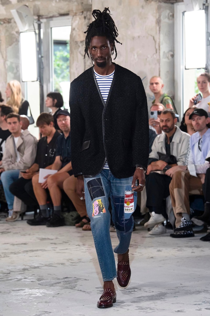 Junya Watanabe MAN spring summer 2023 Collection Runway Photos Info ss23 jean michel basquiat honda coca cola croy lichtenstein release info dateampbell  flowers netflix marilyn monroe 