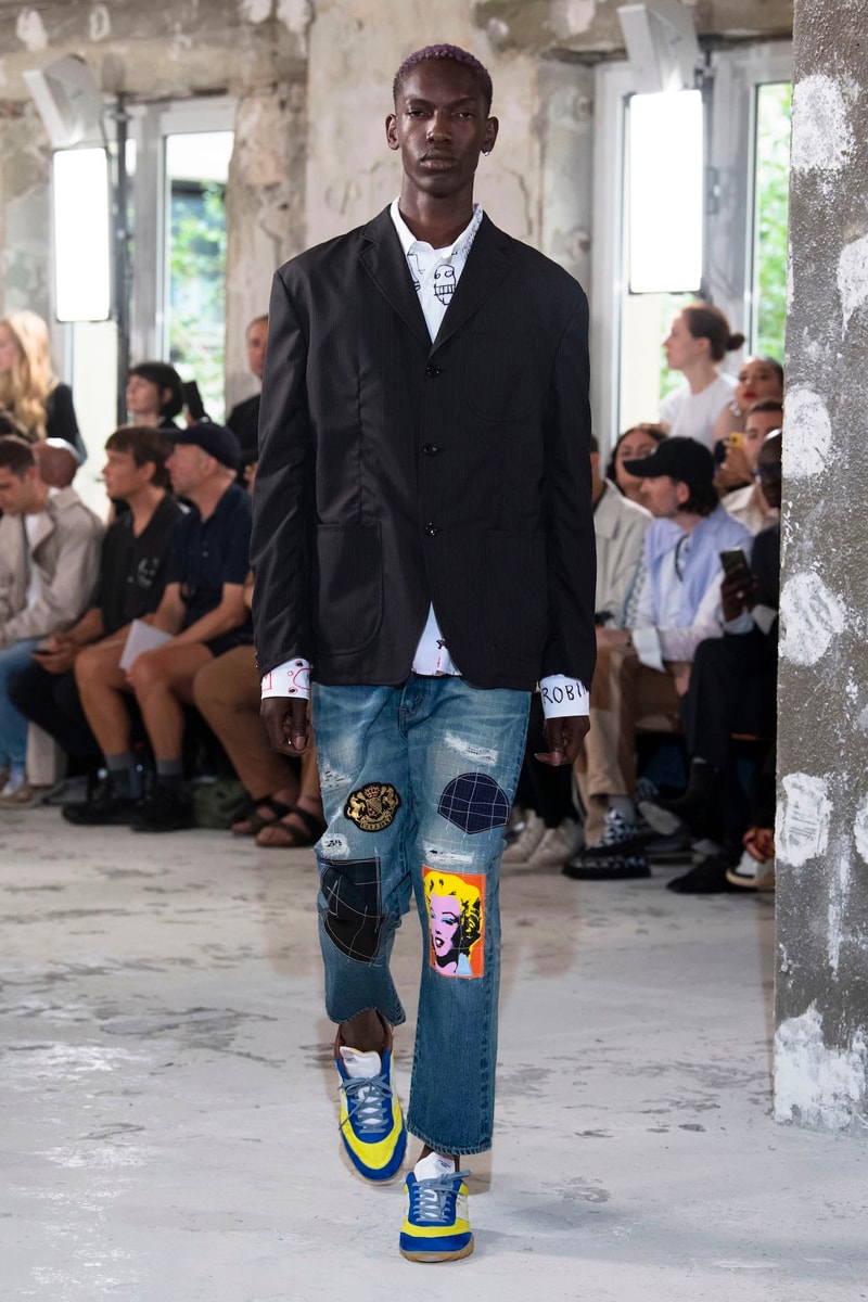 Junya Watanabe MAN spring summer 2023 Collection Runway Photos Info ss23 jean michel basquiat honda coca cola croy lichtenstein release info dateampbell  flowers netflix marilyn monroe 