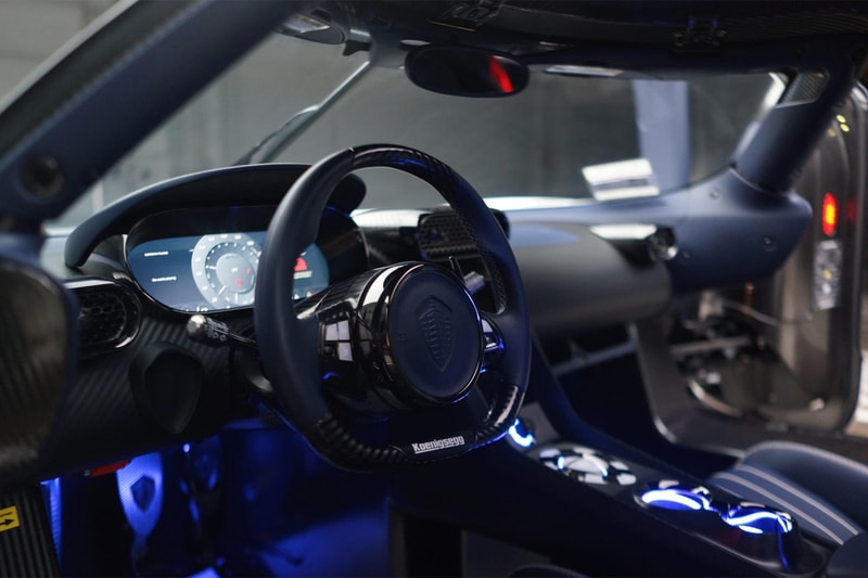 koenigsegg north america last final regera delivery carbon fiber blue trim special exterior body panels bodywork 