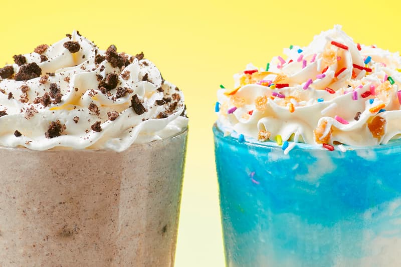 Krispy Kreme Rolls Out Original Glazed soft serve Ice Cream and Milkshakes summer waffle cones strawberry iced sprinkled chocolate iced lemon filled cookies kreme birthday batter coffee release info date