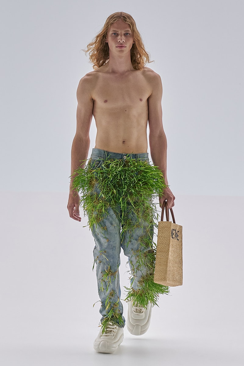 Loewe SS23 Is a Vibrant Fusion of Nature and Technology jonathan anderson paris fashion week birds fish grass shoes