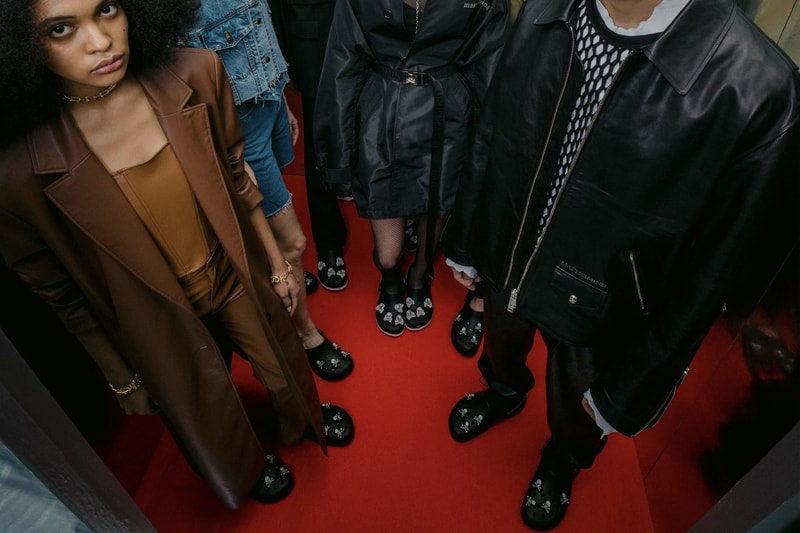mastermind Japan cyberpunk crocs clogs collaboration kidzfrmnowhere tokyo black white red skull cross light 9900 jpy yen july 7 online store release info 