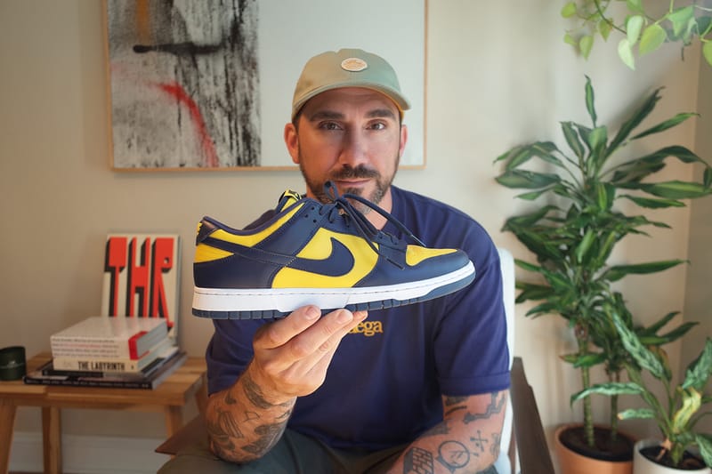 nike michigan dunk low on feet