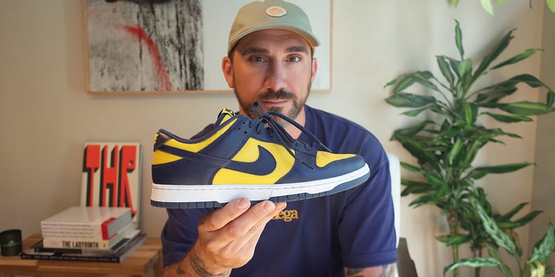 nike dunk low michigan 2021 on feet