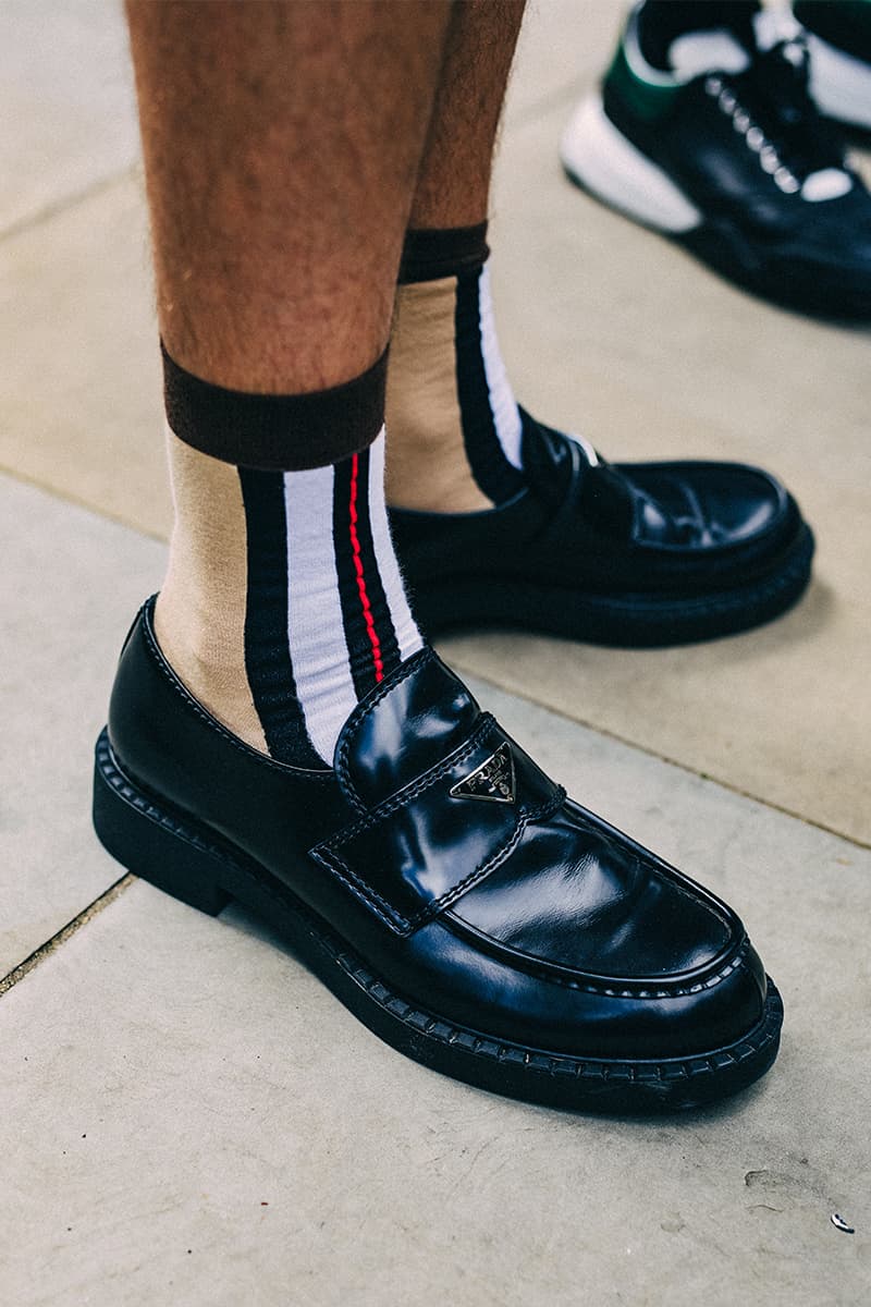 Men's London Fashion Week Street Style Looks united kingdom spring summer 2023 gq fashion streetwear clothes chic ss23