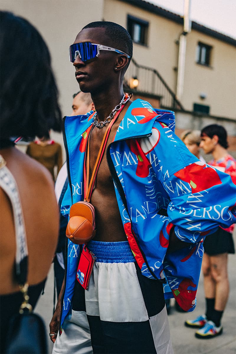 Milan Fashion Week SS23 Street Style Showcases the Most Vibrant Essentials for Summer spring/summer 2023 prada dolce & gabbanna jw anderson moschino versace fendi 