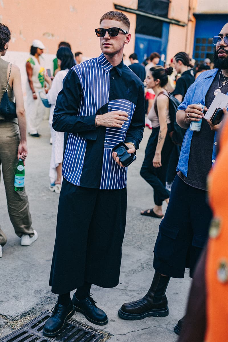 Milan Fashion Week SS23 Street Style Showcases the Most Vibrant Essentials for Summer spring/summer 2023 prada dolce & gabbanna jw anderson moschino versace fendi 