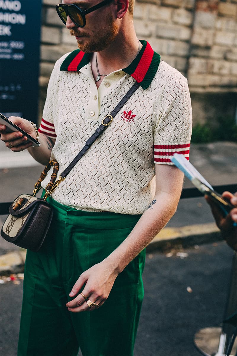 Milan Fashion Week SS23 Street Style Showcases the Most Vibrant Essentials for Summer spring/summer 2023 prada dolce & gabbanna jw anderson moschino versace fendi 