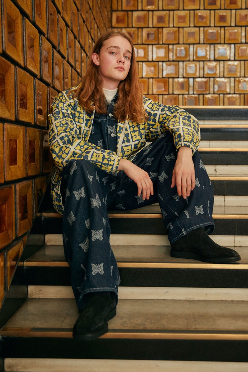 Needles Spring Summer 2023 ss23 denim paisley suit silk patterns tracksuits cardigans lookbook images release info 