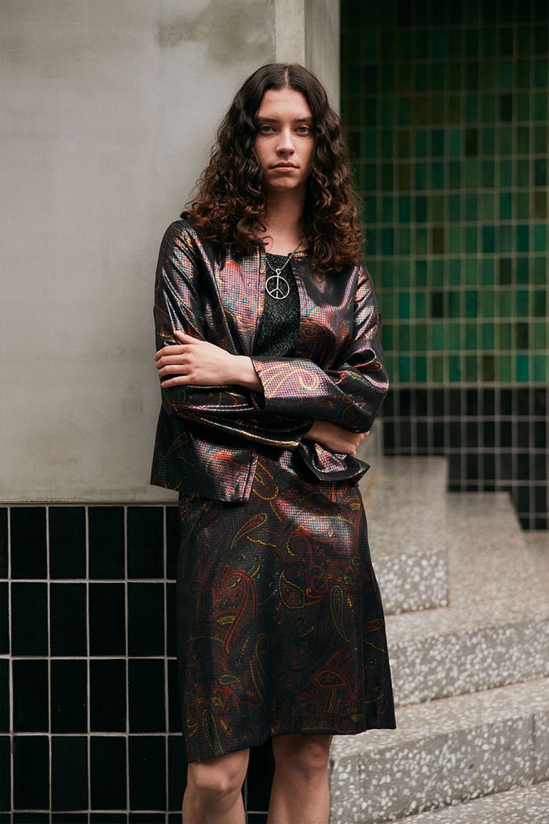 Needles Spring Summer 2023 ss23 denim paisley suit silk patterns tracksuits cardigans lookbook images release info 