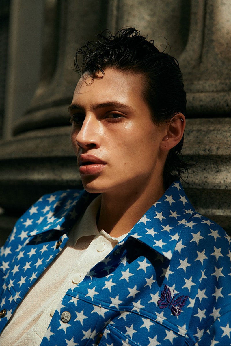 Needles Spring Summer 2023 ss23 denim paisley suit silk patterns tracksuits cardigans lookbook images release info 
