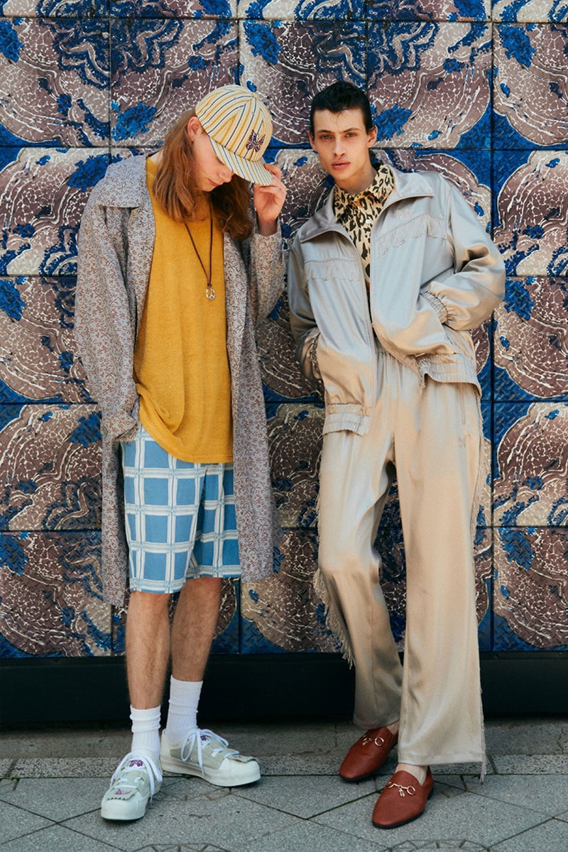 Needles Spring Summer 2023 ss23 denim paisley suit silk patterns tracksuits cardigans lookbook images release info 