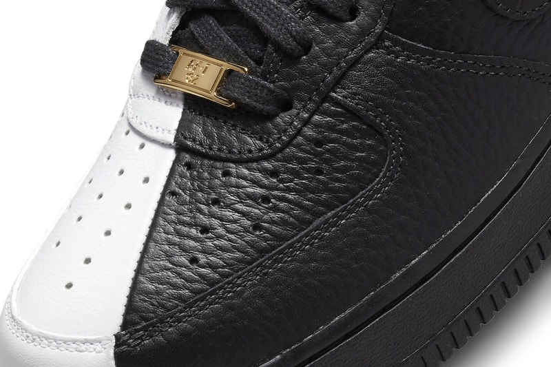 Nike Air Force 1 Anniversary Edition split dx6034 001 black white split gold release info date price