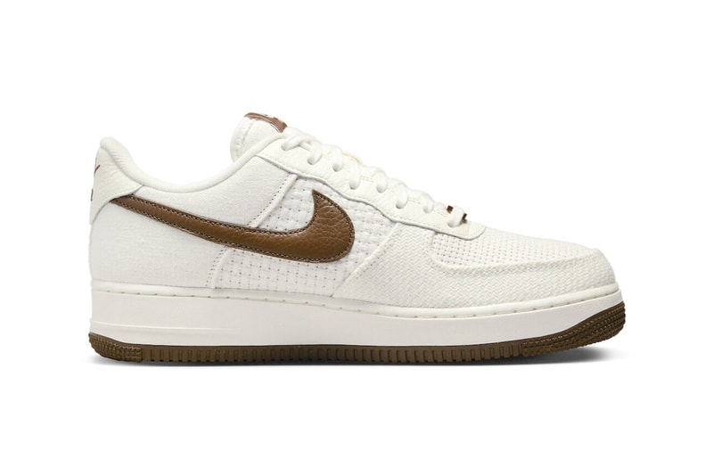 Nike Air Force 1 5th anniversary snkrs day white brown wood V woven release info date price