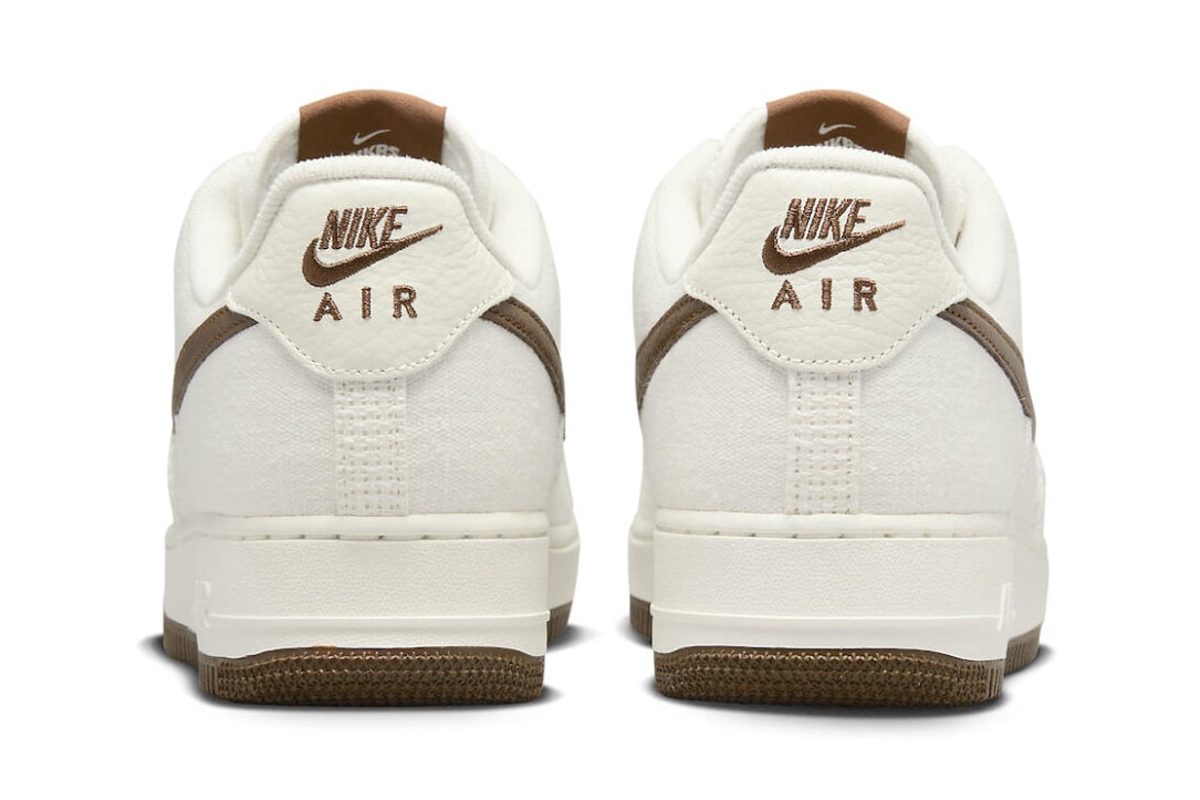 Nike Air Force 1 5th anniversary snkrs day white brown wood V woven release info date price