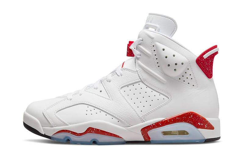 red and white air jordan 6