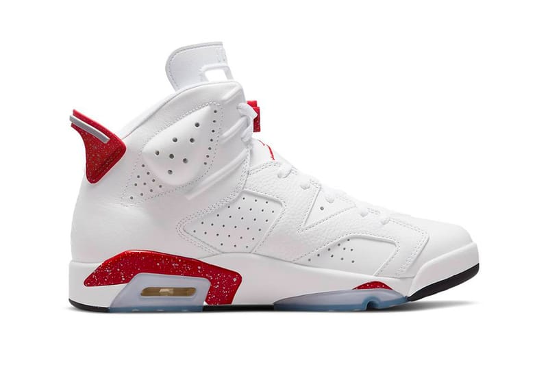 air jordan 6 white and red