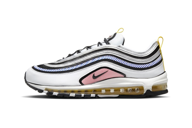 Nike Air Max 97 mighty swooshers DX6057 001 white black blue red july 1 2022 170 usd price date info 