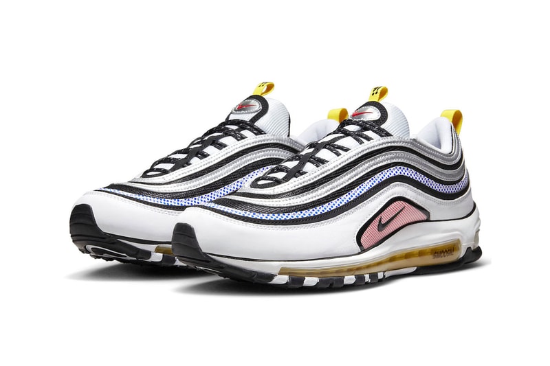 Nike Air Max 97 mighty swooshers DX6057 001 white black blue red july 1 2022 170 usd price date info 