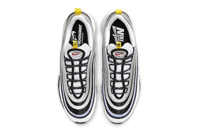 Nike Air Max 97 mighty swooshers DX6057 001 white black blue red july 1 2022 170 usd price date info 