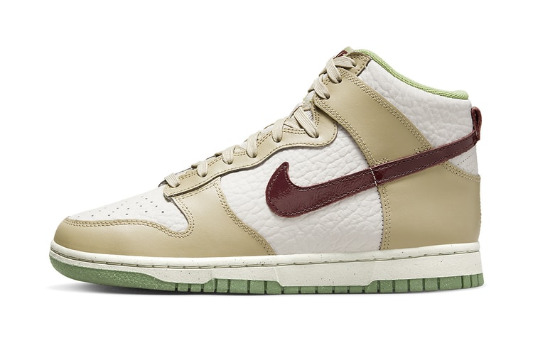 Nike Dunk High With Tumbled Leather Uppers and Glossy Swooshes Has Surfaced