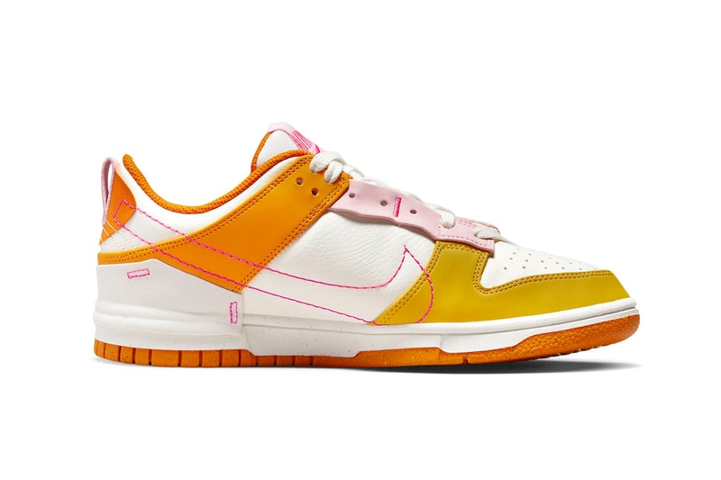 Latest Nike Dunk Low Disrupt 2 Channels the Vibrant Colors of Sunrise DX2676-100 orange yellow pink white swoosh
