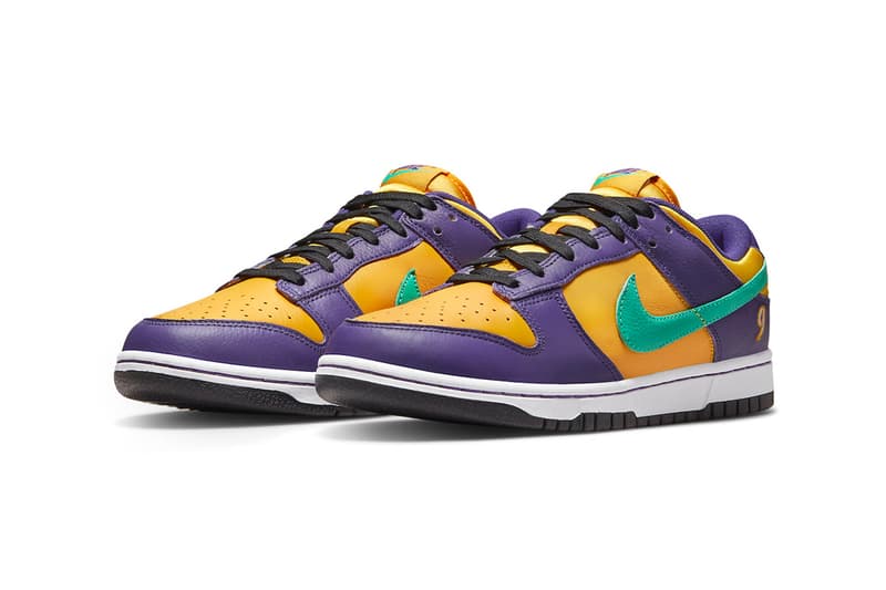 Nike Dunk Low "Lisa Leslie" Release Info wnba los angeles sparks purple gold swoosh mvp 2002 dunk