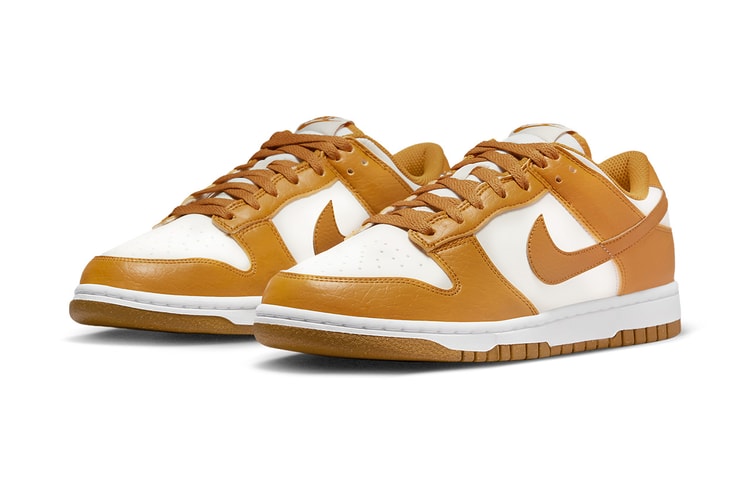 Nike Dunk Low Next Nature Surfaces With a Gold and White Palette