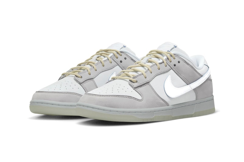 Nike Dunk Low Premium Surfaces in a Greyscale Color Scheme DX3722-001 gray grey muted swoosh 