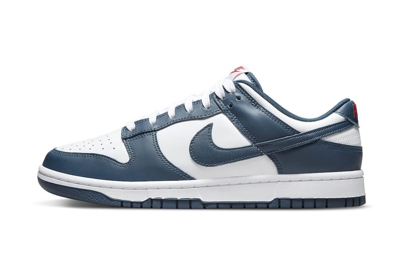 dunk low white and blue