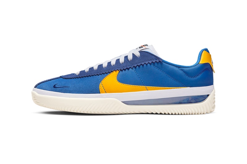 Nike BRSB Cortez SB blue ribbon sports blue yellow white july 1 dh9227 400 100 usd ucla sail react foam release info date price