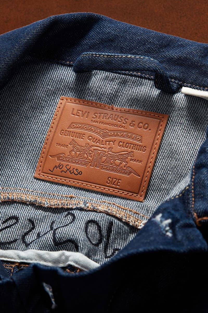 NO SESSO Levi's Unisex Denim Capsule baggy jeans flared indigo dark wash corset trucker zipper release info date price capsule