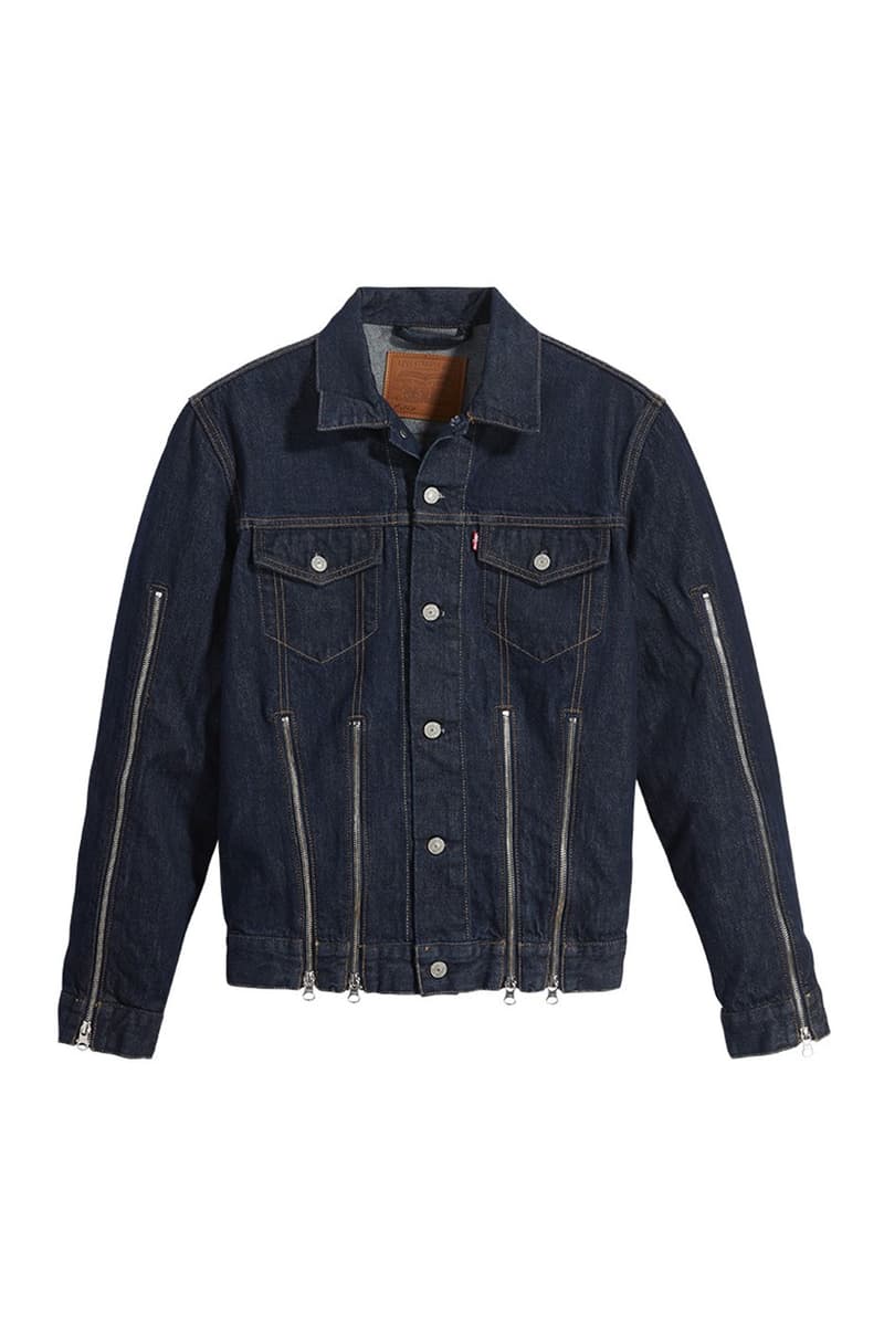 NO SESSO Levi's Unisex Denim Capsule baggy jeans flared indigo dark wash corset trucker zipper release info date price capsule