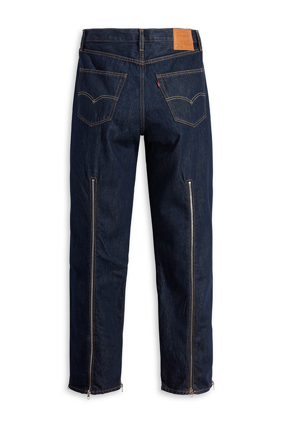 NO SESSO Levi's Unisex Denim Capsule baggy jeans flared indigo dark wash corset trucker zipper release info date price capsule