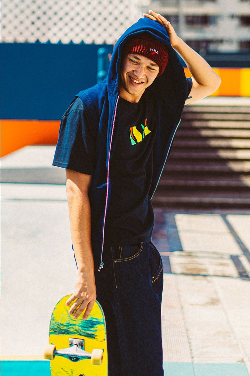 NOAH Spring/Summer 2022 Collection HBX Release Info Buy Price T-shirts Tees Hoodies Logo Cap Beanie Rugby Pullover Striped Sweater Jeans Waist Pack Shoulder Bag