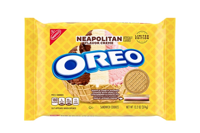 OREO Nabisco Neapolitan Sandwich Cookies release  waffle cone snacks cookies 