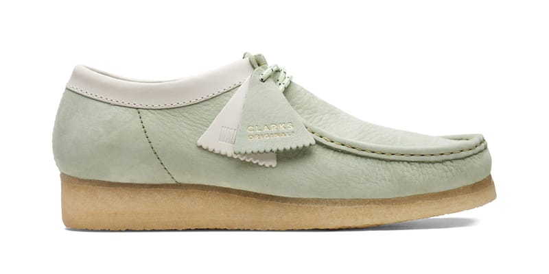 classic two tone wallabees green and blue