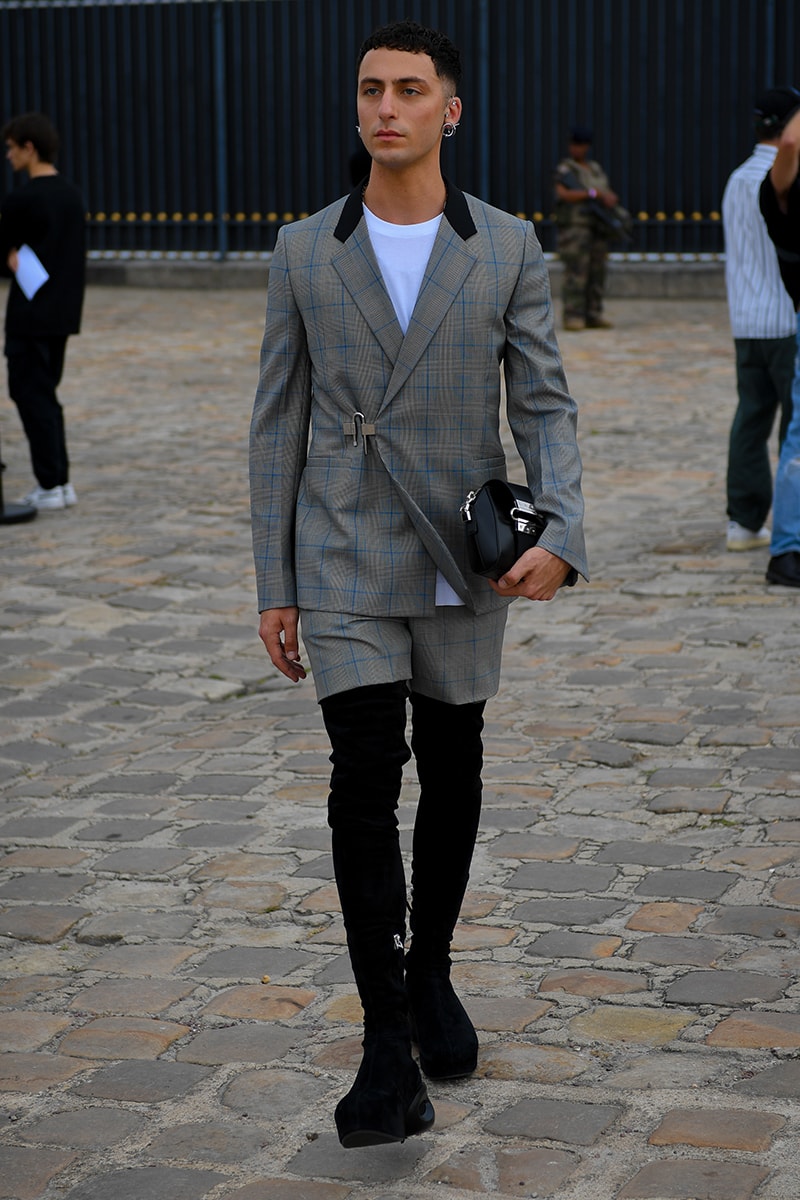 Refined Savoir Faire Informs Men's Street Style for Paris Fashion Week SS23 Paris Fashion Week Spring/Summer 2023 Street Style thom browne dior louis vuitton justin timberlake kendrick lamar rapper jaden smith addison rae jessica biel loewe givenchy celine