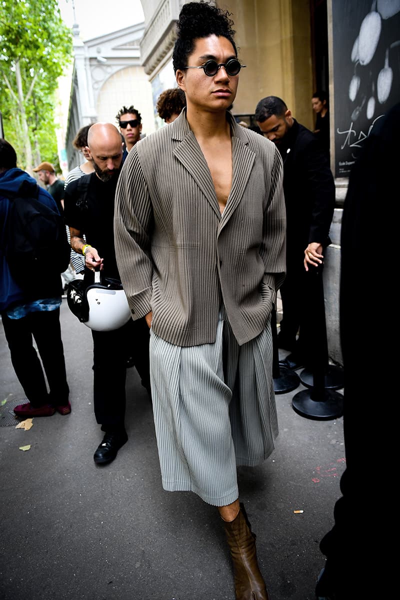 Refined Savoir Faire Informs Men's Street Style for Paris Fashion Week SS23 Paris Fashion Week Spring/Summer 2023 Street Style thom browne dior louis vuitton justin timberlake kendrick lamar rapper jaden smith addison rae jessica biel loewe givenchy celine