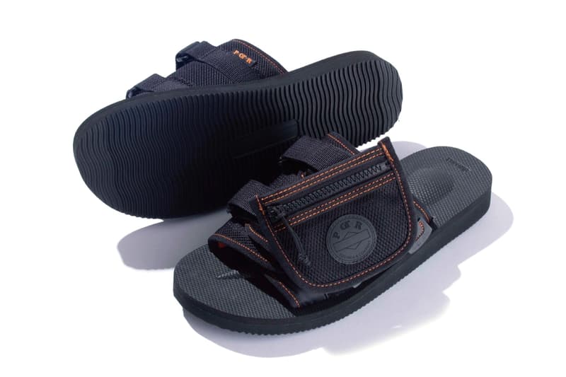 Suicoke Moto Cab Sandals black orange collaboration side pocket bag slip on summer pouch release info date price