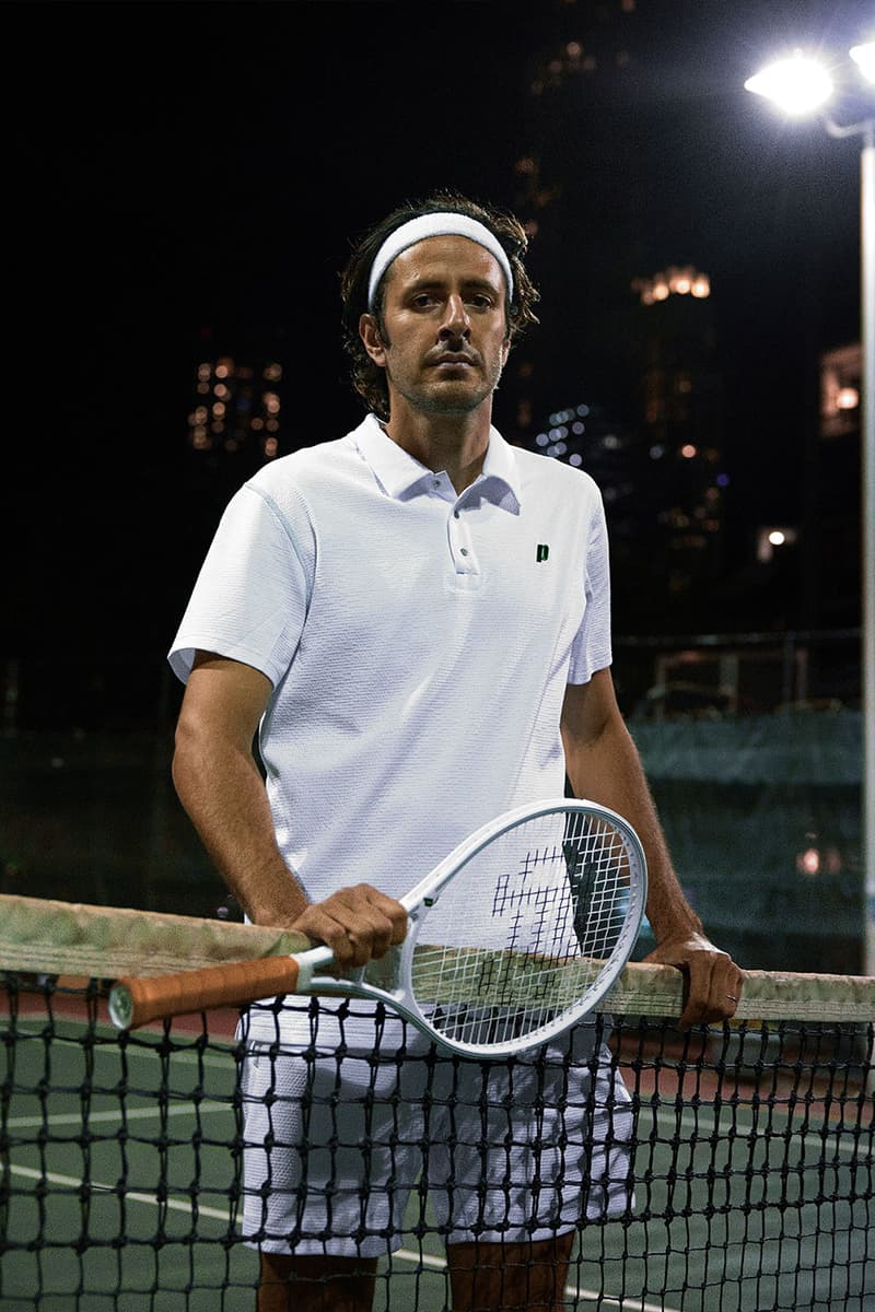 Reigning Champ vs Prince Tennis Collection Collaboration june 28 imagery graphite racquet unisex apparel balls green white towels release info date price purchase