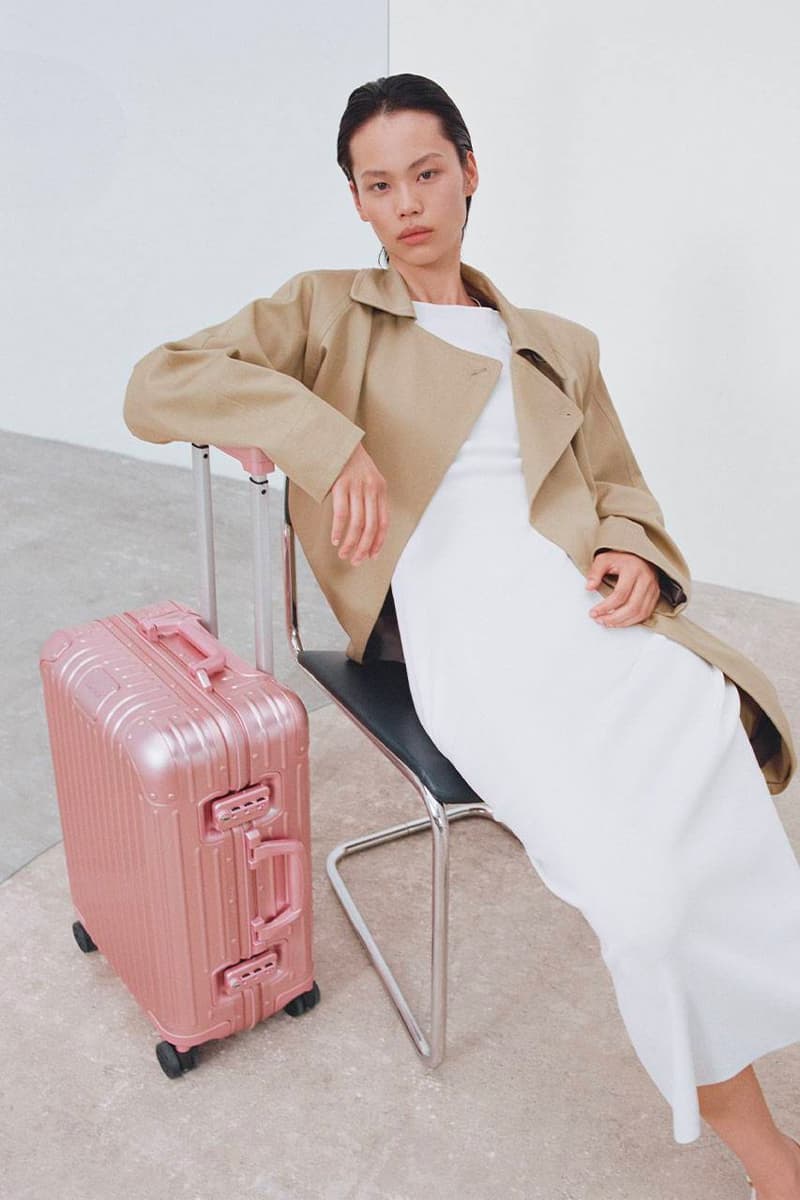 RIMOWA Expands It Travel Collection With a Rose Quartz-Inspired Capsule release info luxury suitcases aluminium 