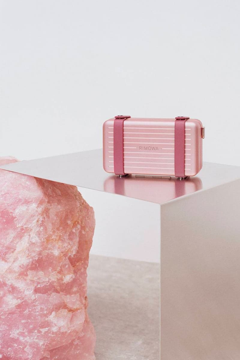 RIMOWA Expands It Travel Collection With a Rose Quartz-Inspired Capsule release info luxury suitcases aluminium 