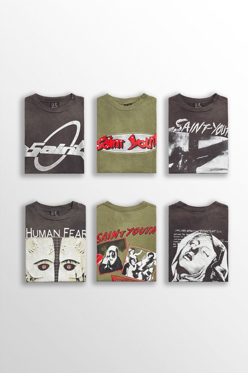 © SAINT M ×××××× Graphic T-shirts HBX Release Info Buy Price Saint Michael Cali Thornhill Dewitt Yuta Hosokawa