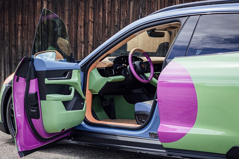 Sean Wotherspoon Joins Forces With Porsche to Design His Own Taycan 4 Cross Turismo electric vehicle nike south by southwest nash blue Sean Peach, Loretta Purple, and Ashley Green exclusive manufaktur Take an Inside Look at Sean Wotherspoon's Custom Porsche Taycan 4S Cross Turismo