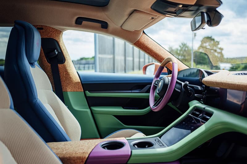 Sean Wotherspoon Joins Forces With Porsche to Design His Own Taycan 4 Cross Turismo electric vehicle nike south by southwest nash blue Sean Peach, Loretta Purple, and Ashley Green exclusive manufaktur Take an Inside Look at Sean Wotherspoon's Custom Porsche Taycan 4S Cross Turismo
