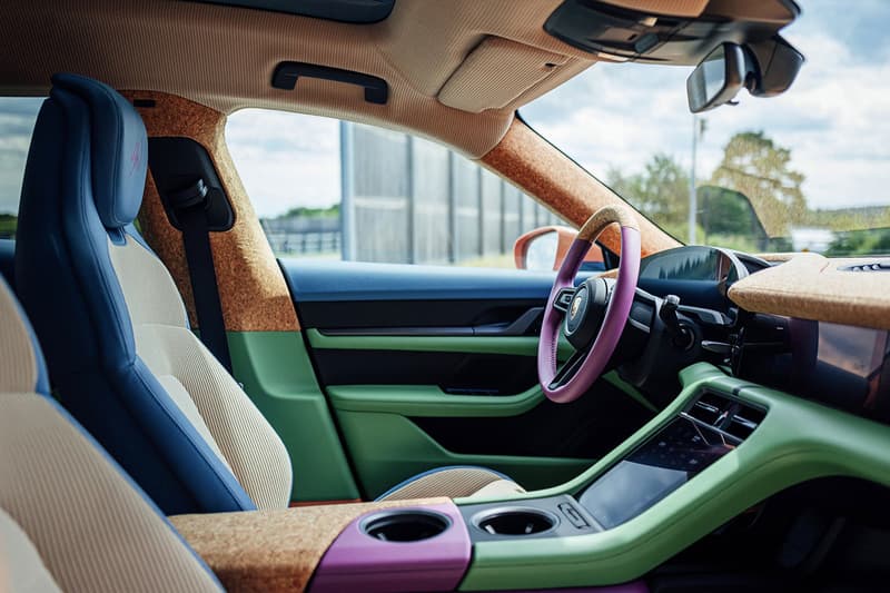Sean Wotherspoon Joins Forces With Porsche to Design His Own Taycan 4 Cross Turismo electric vehicle nike south by southwest nash blue Sean Peach, Loretta Purple, and Ashley Green exclusive manufaktur Take an Inside Look at Sean Wotherspoon's Custom Porsche Taycan 4S Cross Turismo