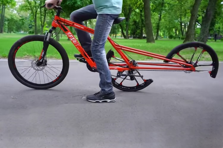 'The Q' Applies Math With Cycling for Working Half-Wheeled Bike